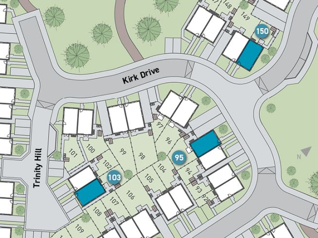 Site plan 3 bedroom houses - artist's impression subject to change